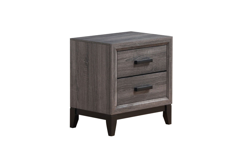 Kate - 4 Piece Full Bedroom Set (Bed, Dresser, Mirror, Nightstand) - Foil Gray