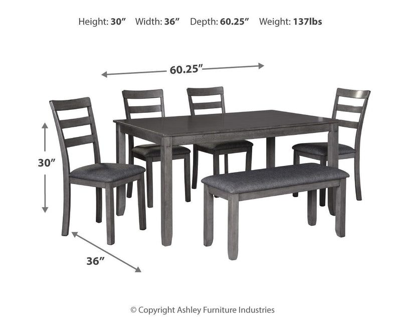 Bridson - RECT DRM Table Set (Set of 6) - Gray