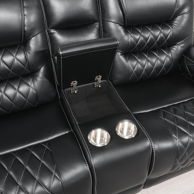U140 - Motion Loveseat - Black
