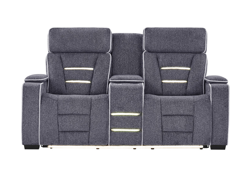 U1895 - P2 Reclining Sofa / Console Reclining Loveseat / Recliner - Dark Gray