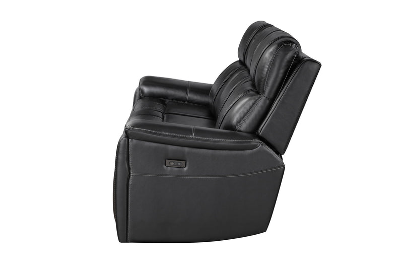 U8881 - Power Reclining Sofa With Armrest Cupholder, DDT With Watch Charger, Immerse Speaker With Subwoofer And Multi-Color LED - Black