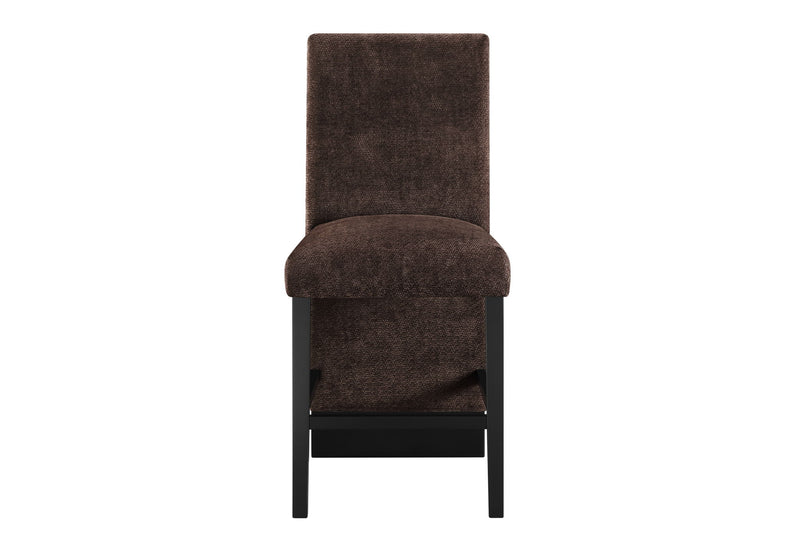 D12BT - 5 Piece Dining Room Set (Bar Table And 4 Bar Stools) - Black / Brown / White