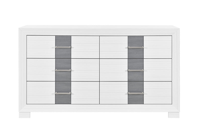 Optimus - 4 Piece Bedroom Set (Full Bed, Dresser, Mirror, Nightstand) - White