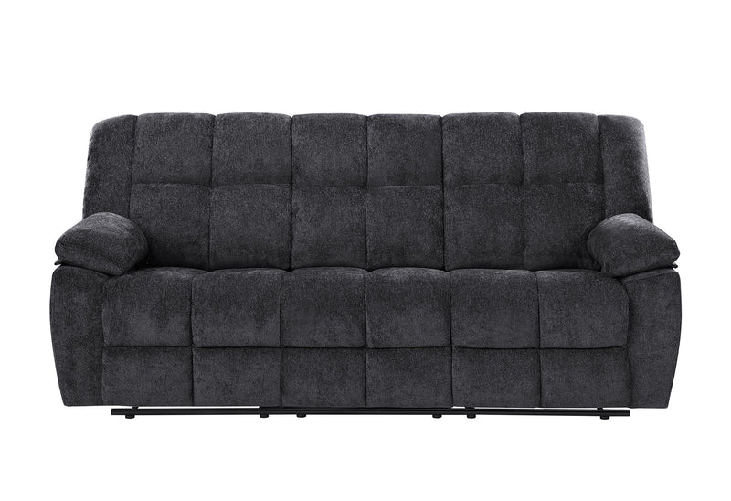 U6000 - 3 Piece Living Room Set (Reclining Sofa / Console Reclining Loveseat / Recliner) - Black