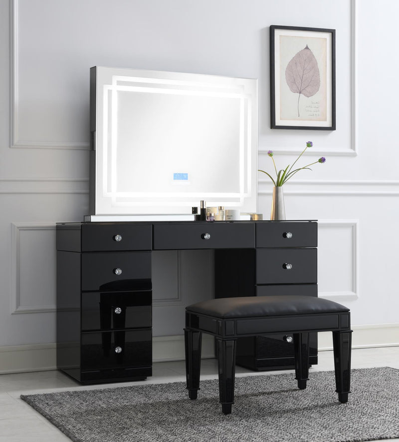 G-316 - Glamour Dresser & Stool - Black