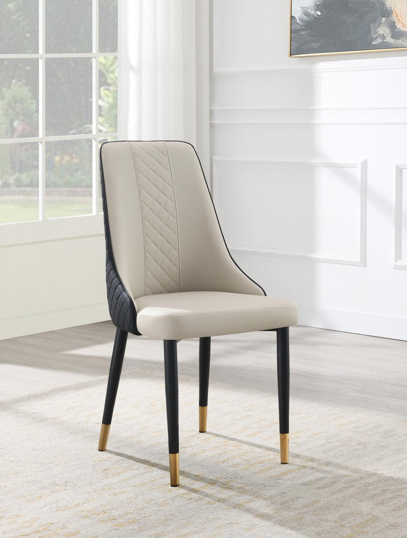 D210 - Dining Side Chair (Set of 2) - Black / Gray