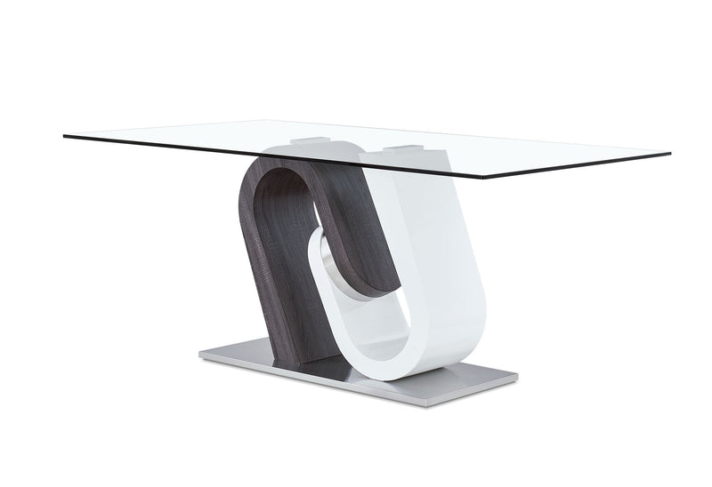 D4127 - 9 Piece Dining Room Set (Dining Table And 8 Dinning Chairs) - Silver