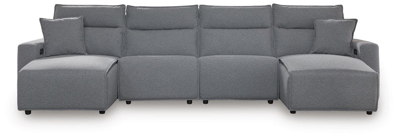 Modmax II - Reclining Sectional - Salt And Pepper