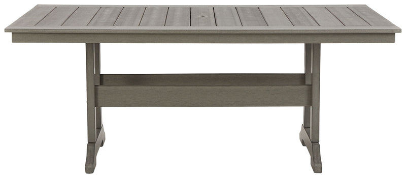 Visola - RECT Dining Table w/Umb OPT - Gray