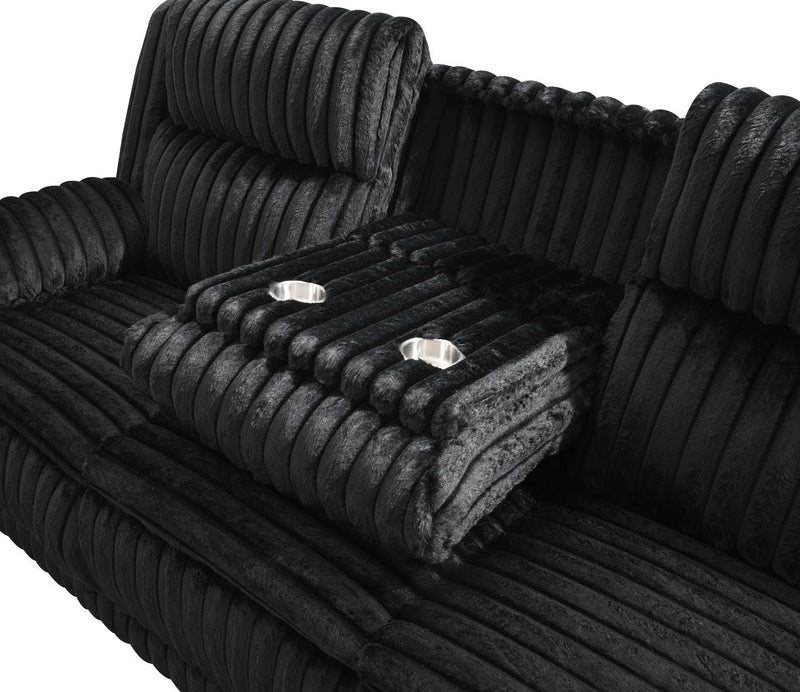 U112 - Corduroy Motion Chair - Black