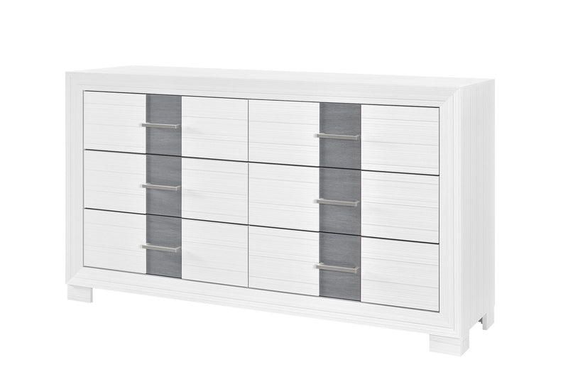 Optimus - 4 Piece Bedroom Set (Full Bed, Dresser, Mirror, Nightstand) - White