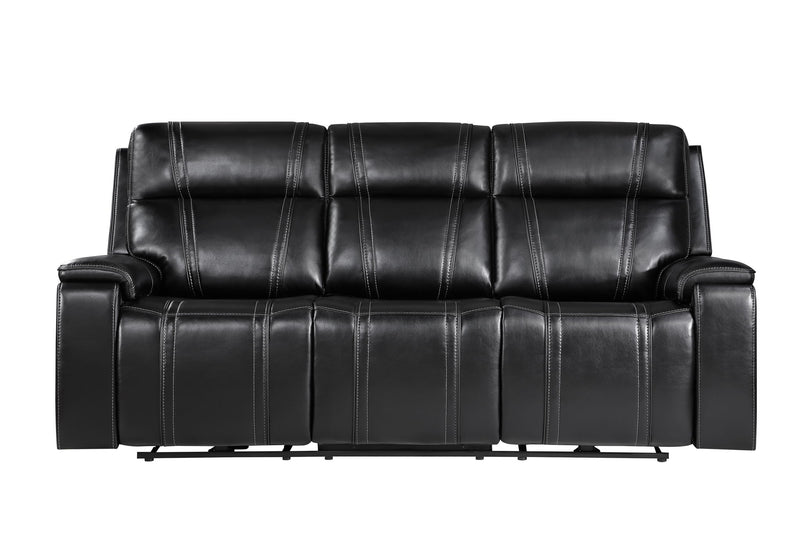 U8881 - Power Reclining Sofa With Armrest Cupholder, DDT With Watch Charger, Immerse Speaker With Subwoofer And Multi-Color LED - Black