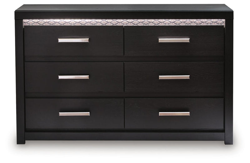 Shoralli - Six Drawer Dresser - Black