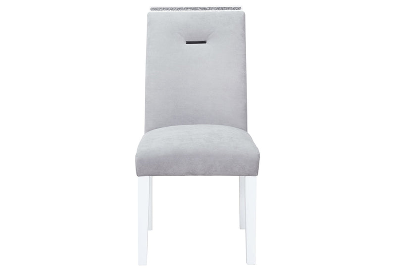 Monaco - 5 Piece Dining Room Set (Dining Table And Four Dining Chairs) - Light Gray / White