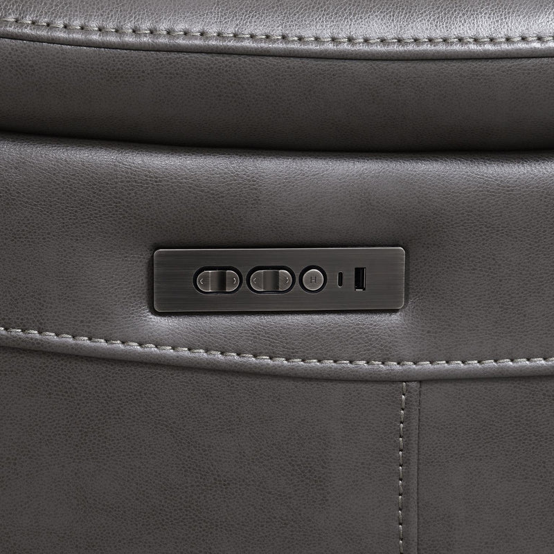U108 - Reclining Loveseat (Gel Faux Leather) - Gray