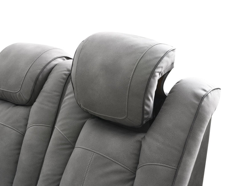 U77 - Power Reclining With Power Headrest, Storage Arms / USB And Wireless Charger Loveseat - Slate