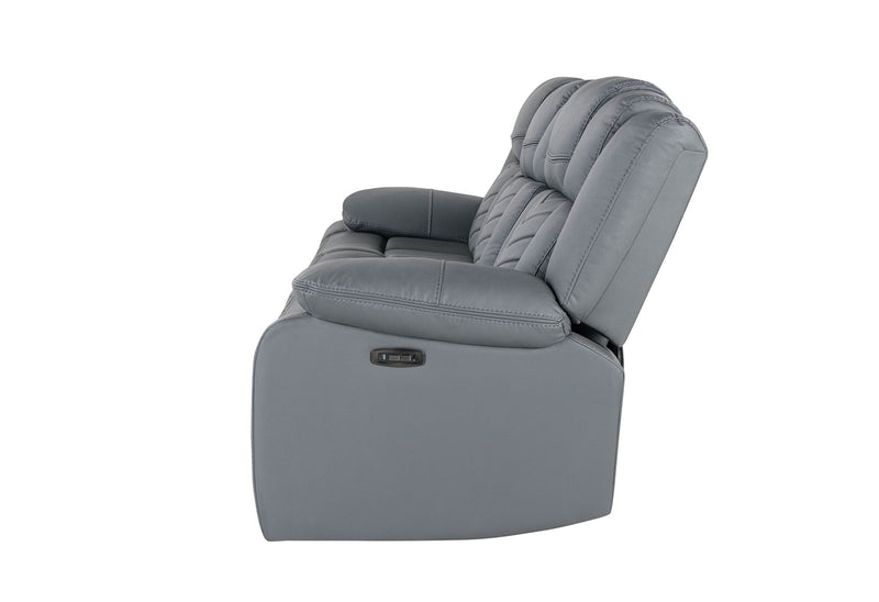 U7068 - 3 Piece Living Room Set (10 Power Reclining Sofa / Power Console Reclining Loveseat / Power Recliner With LED) - Gray