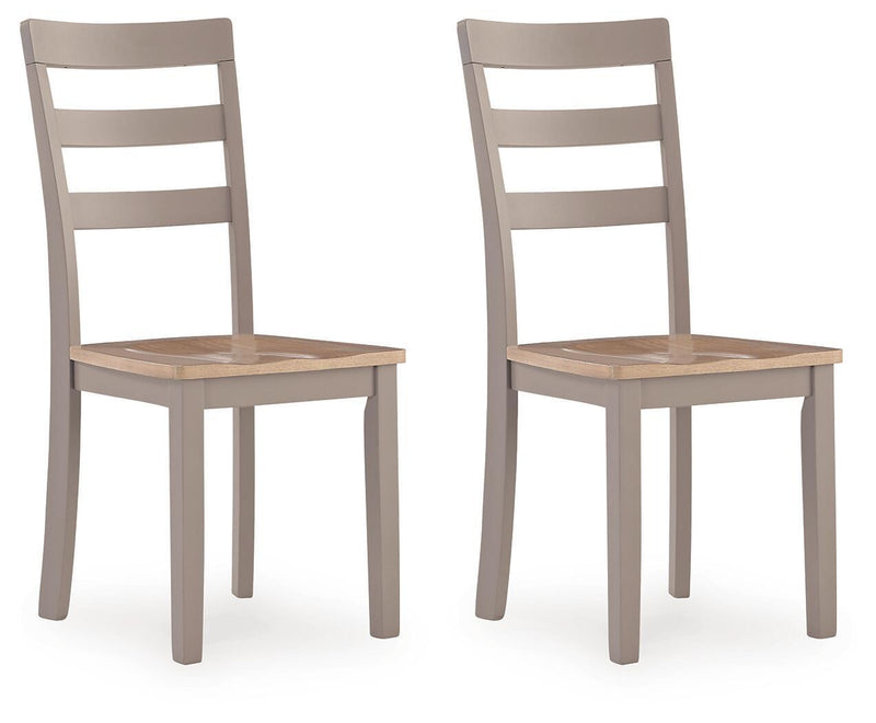 Harperfeld - Dining Room Side Chair (Set of 2) - Natural / Gray