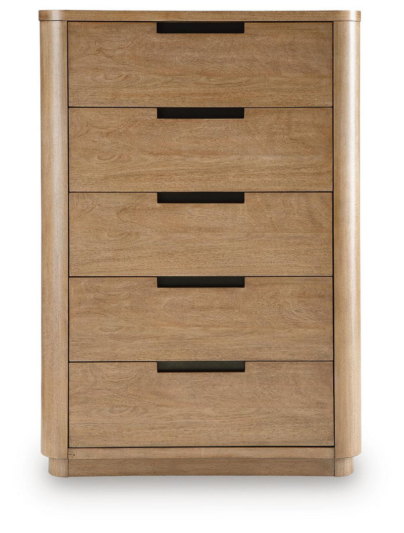 Pamaria - Five Drawer Chest - Light Brown
