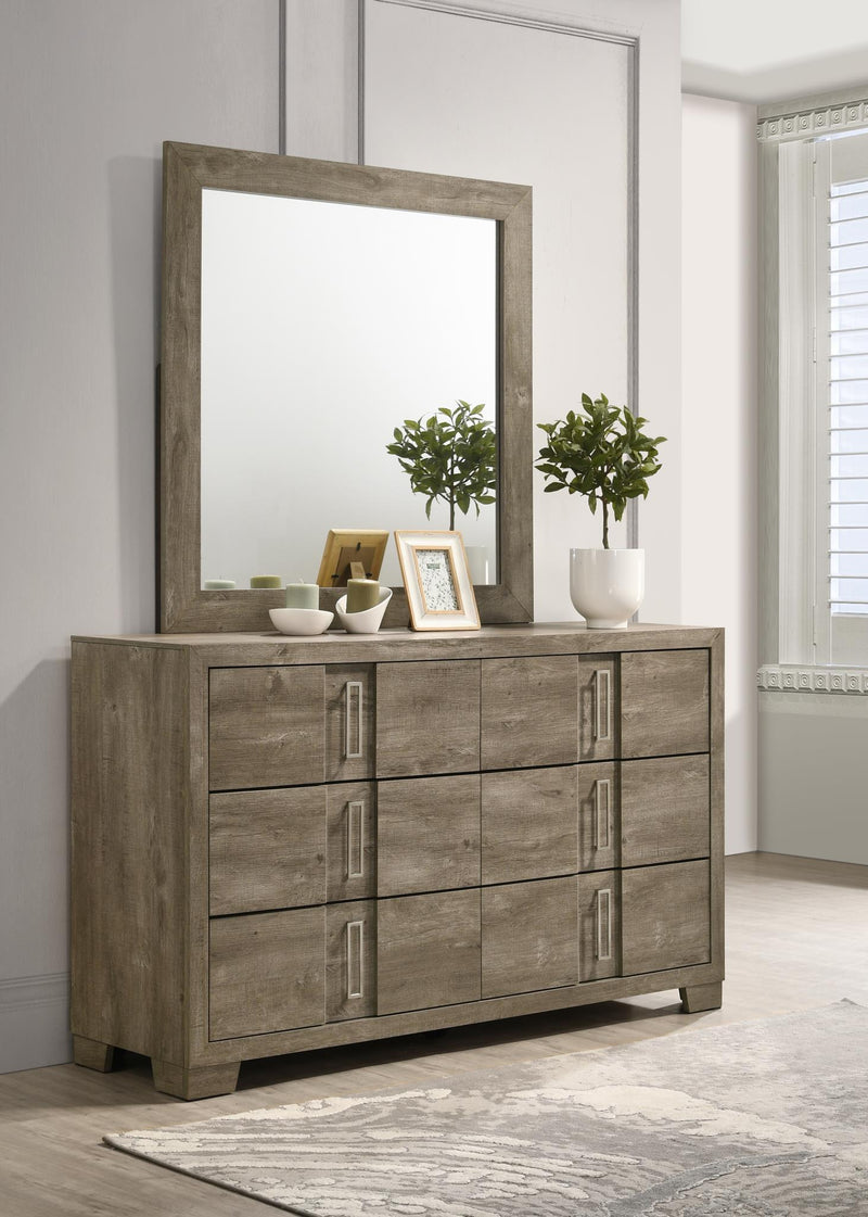 B348 - Mirror - Weather Oak