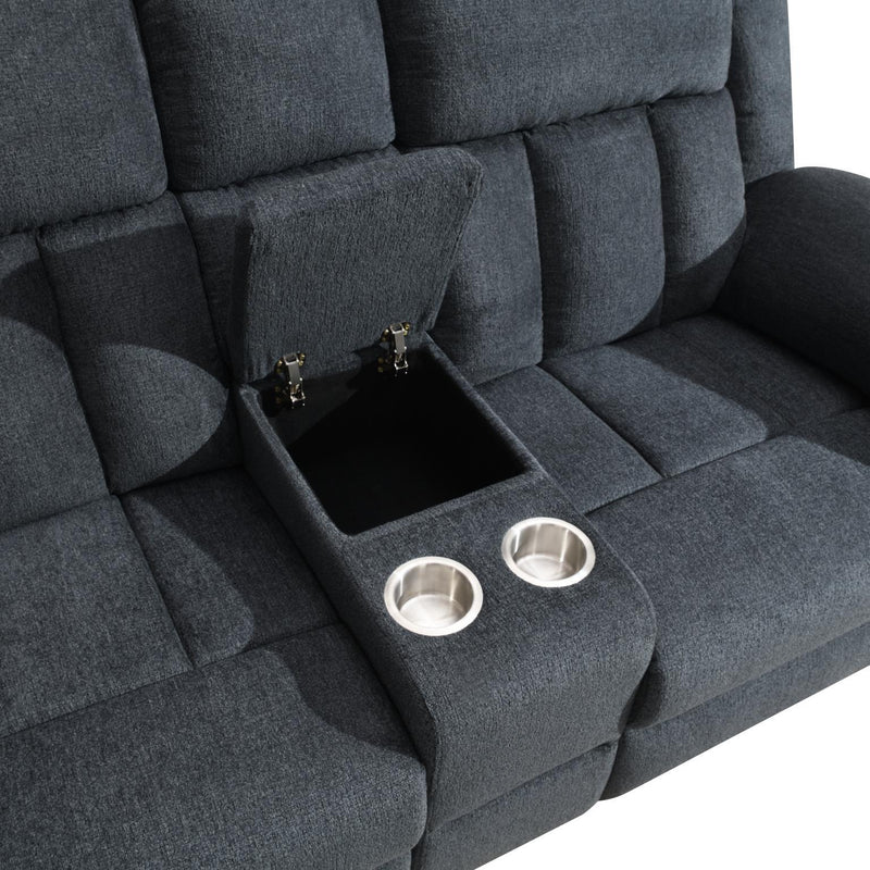 U179 - Motion Loveseat - Charcoal Gray