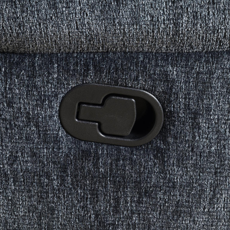 U179 - Motion Sofa With Drop Down Table - Charcoal Gray