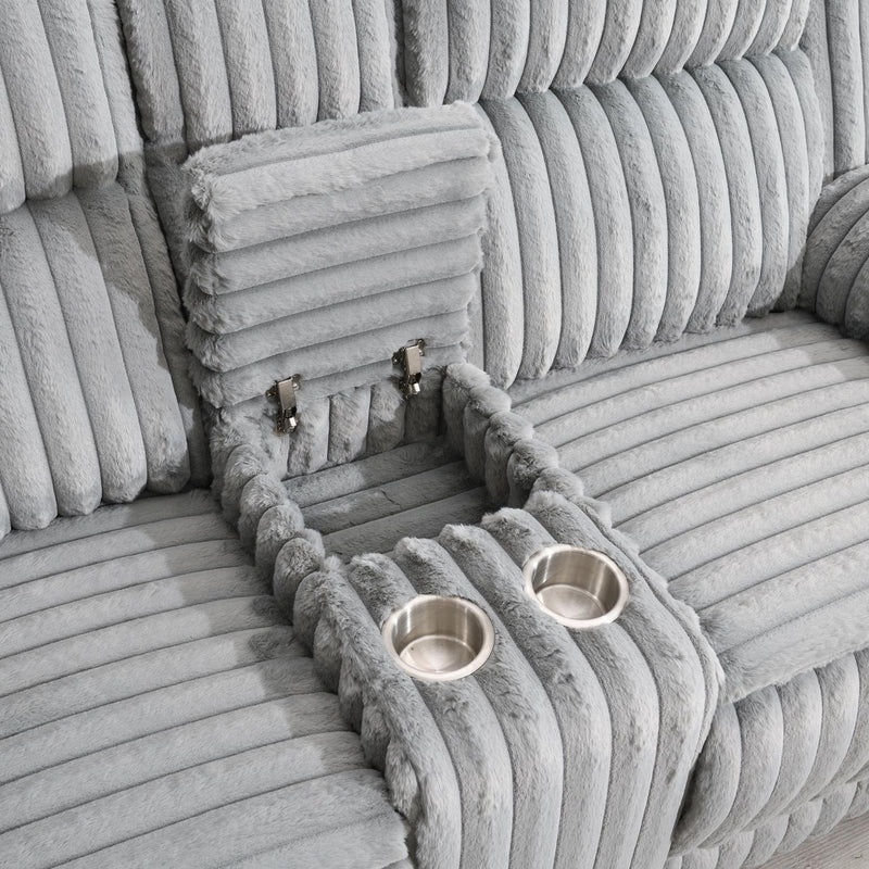 U113 - Corduroy Motion Chair - Gray