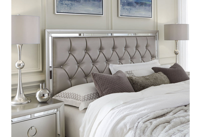 Riley - 5 Piece Full Bedroom Set - Silver