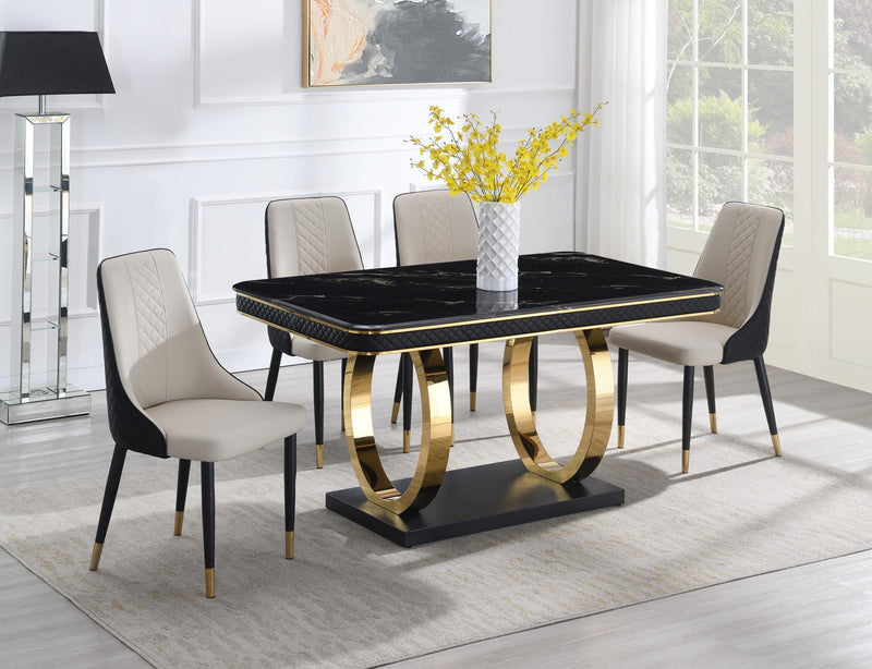 D210 - Dining Side Chair (Set of 2) - Black / Gray