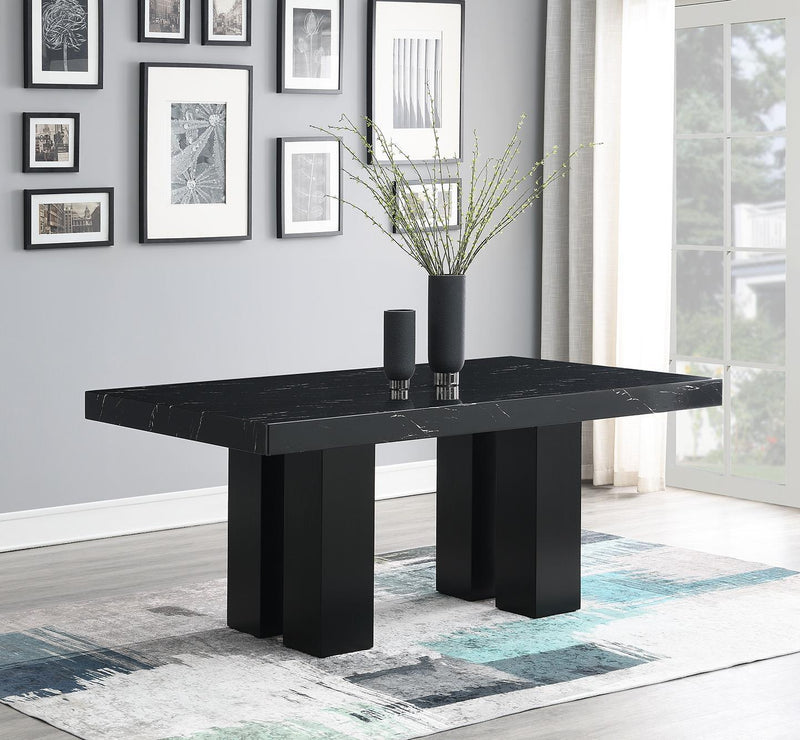 D133 - Dining Room Set With Leather Chairs