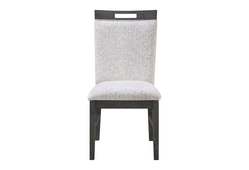 D4238 - 9 Piece Dining Room Set (Dining Table And 8 Dining Chairs) - Clear / Dark Brown / Light Gray