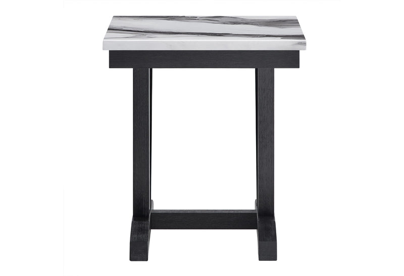 T1319 - End Table - Black / White