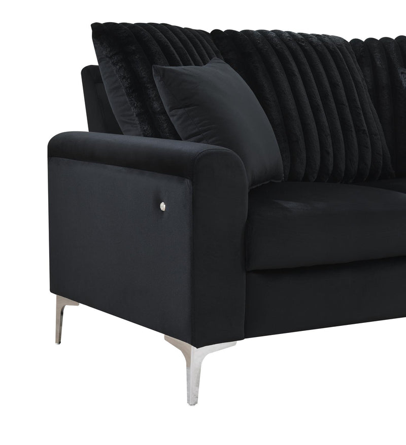 U380 - 2 Piece LED Sectional - Black
