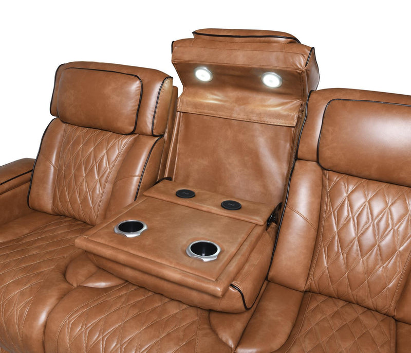 U72 - Power Reclining Sofa - Brown